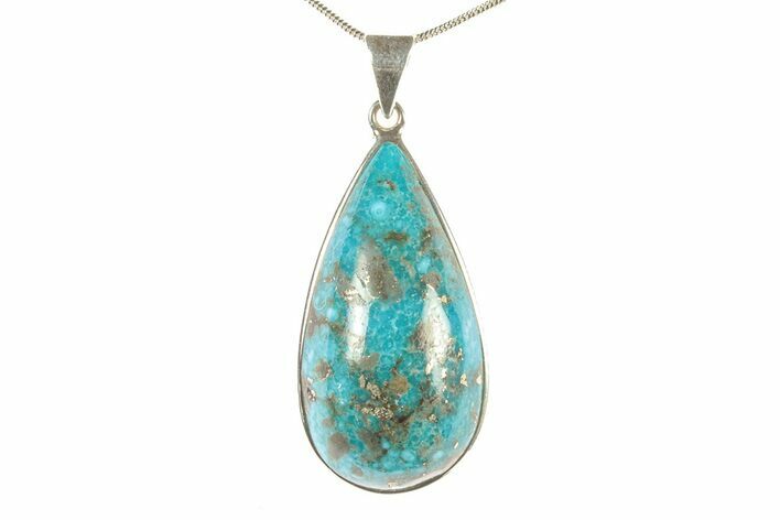 Persian Turquoise Pendant (Necklace) - Sterling Silver #279285